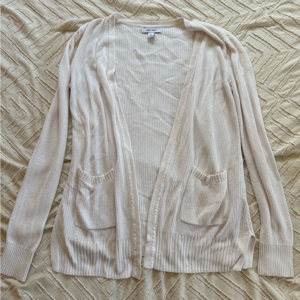 White Nine West cardigan